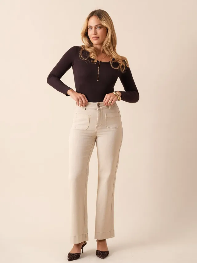 Oraije Elenette jeans flare taupe