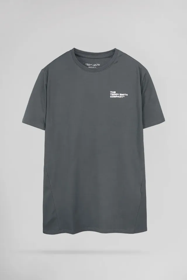 Teddy Smith T-Company t-shirt grigio meteore stretch