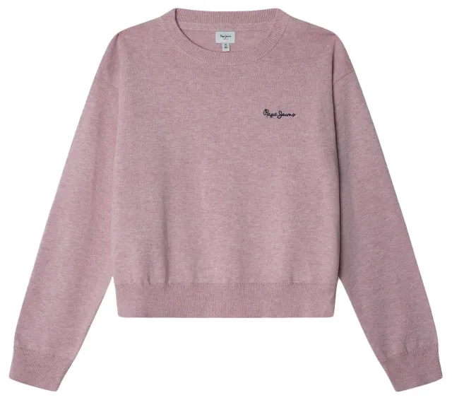 Pepe Jeans Bayla maglione bambina girocollo logo ricamato