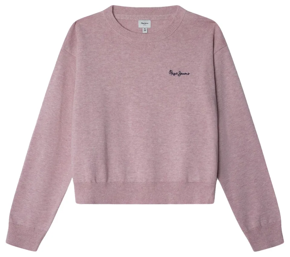 Pepe Jeans Bayla maglione bambina girocollo logo ricamato