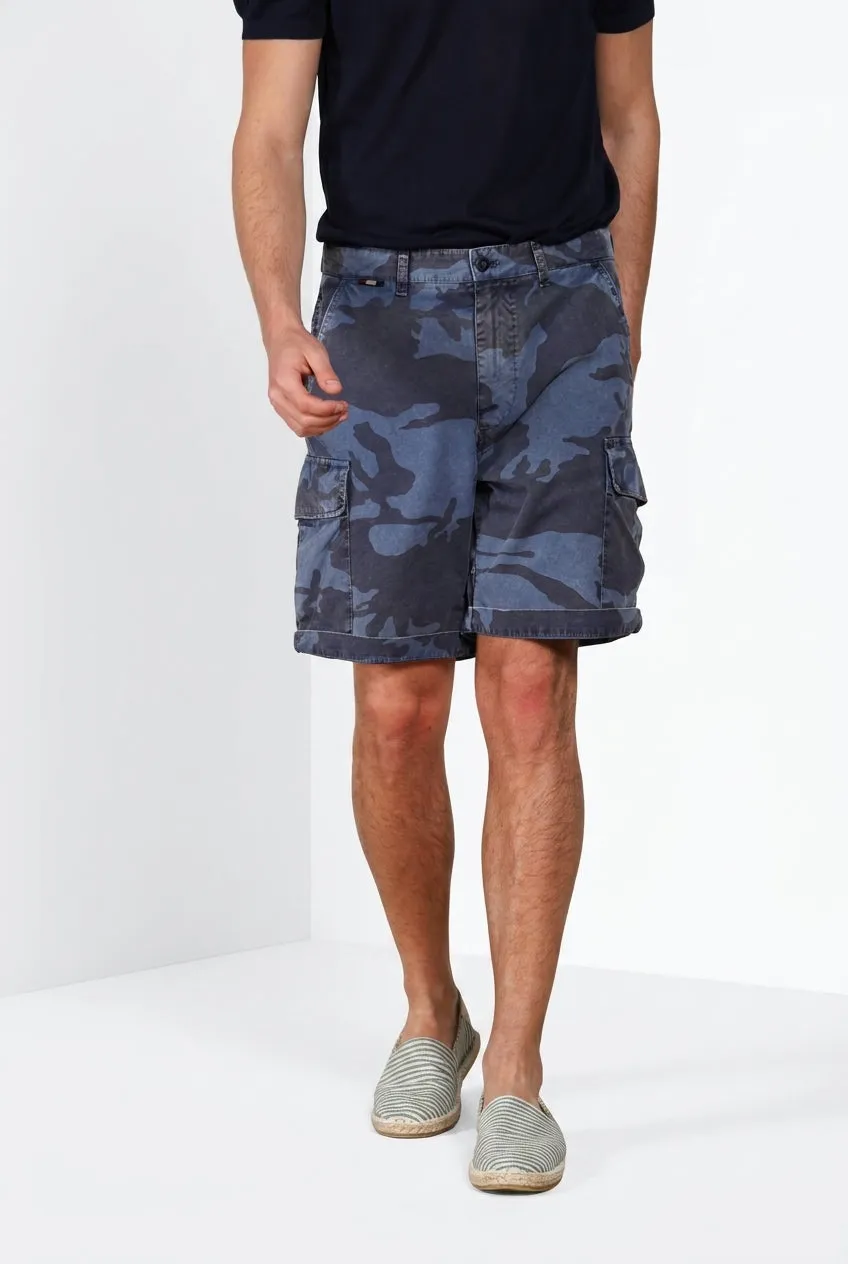 Mason's Chile M74 bermuda cargo uomo relaxed blu indaco