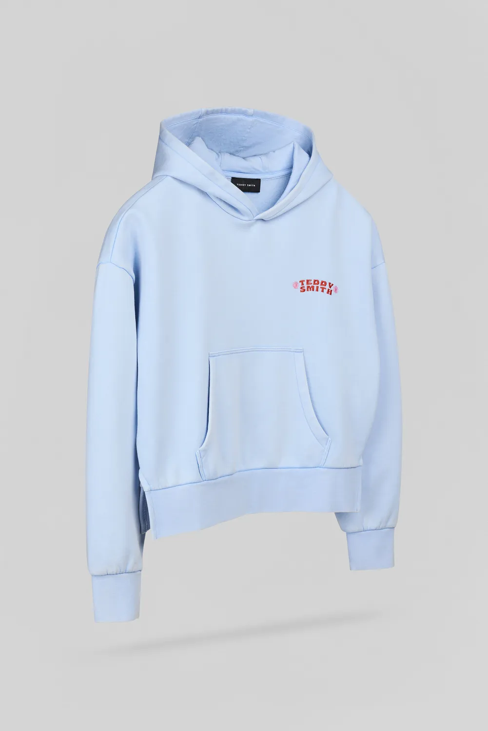 Teddy Smith S-Bird Hoody JR Felpa Bambina Azzurro Ricamata