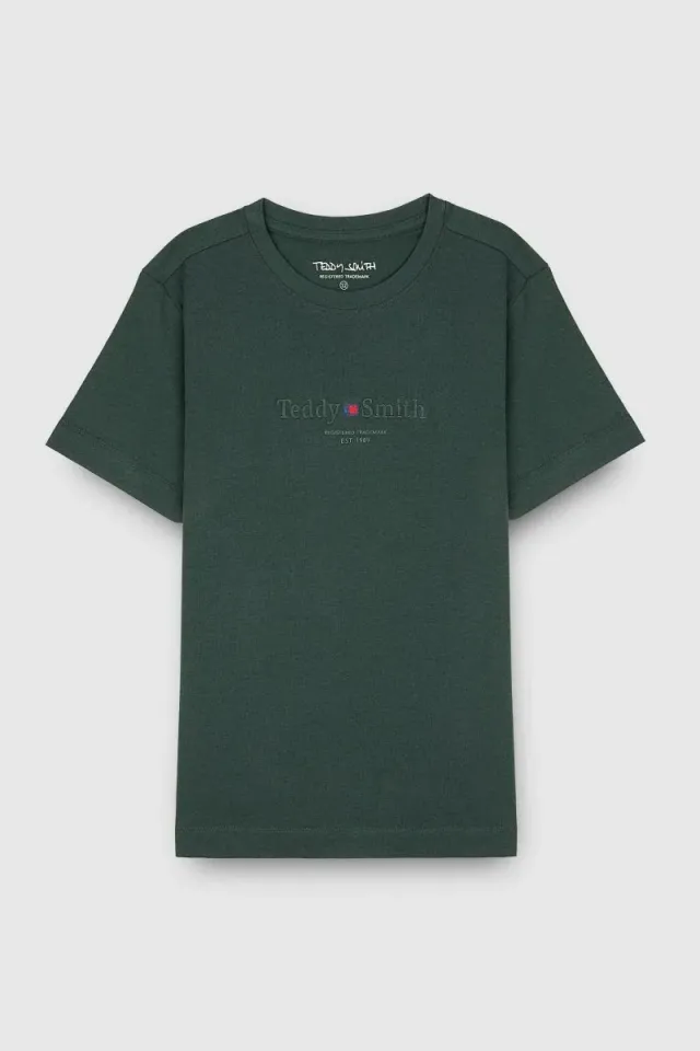 Teddy Smith T-Jim MC t-shirt bimbo vert scarabe cotone