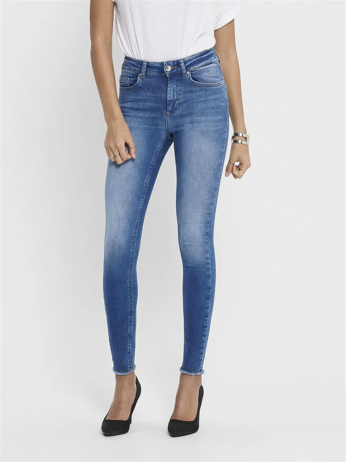 ONLY Jeans Skinny Donna Blu Medio M/34L