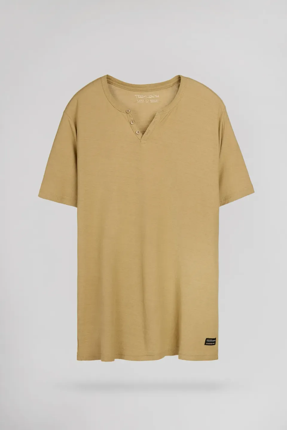 Teddy Smith T-Gabriel t-shirt uomo beige bottoni