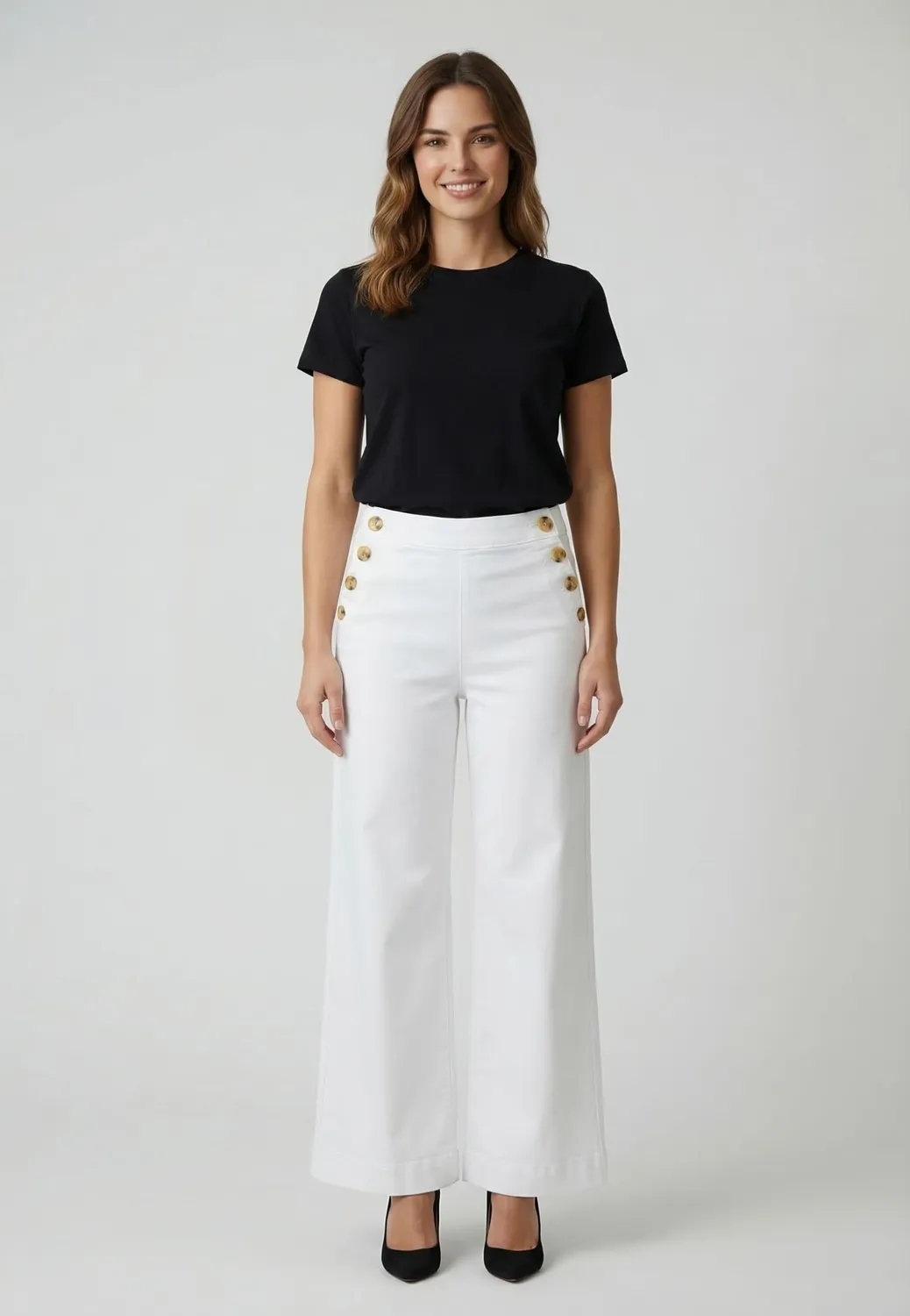 ONLY ONLMADISON jeans donna wide leg vita alta