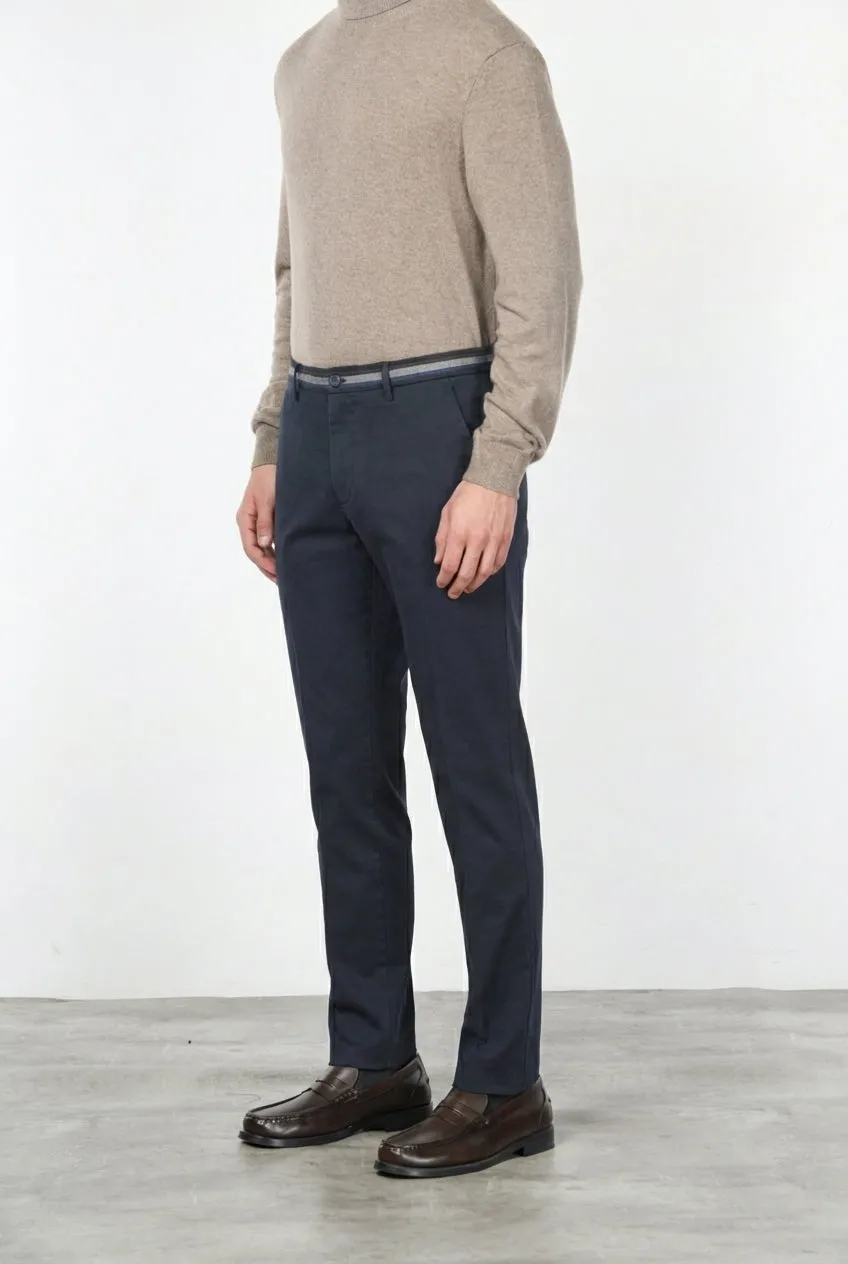 Mason's Torino Winter chino uomo blu notte slim