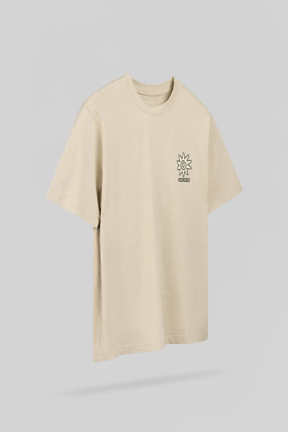 Teddy Smith T-Ethnic MC Beige t-shirt ampia stampa etnica