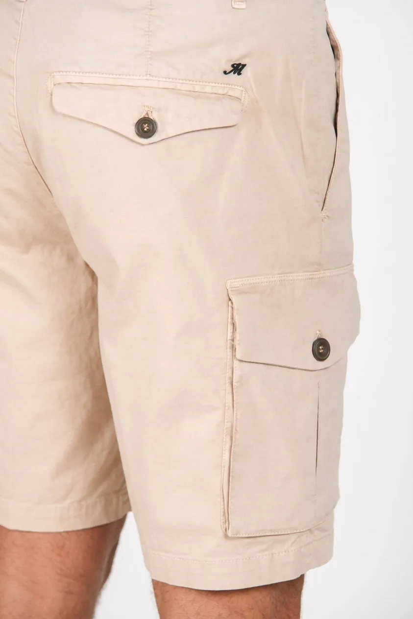 Mason's Dallas Cargo bermuda uomo beige medio gabardina
