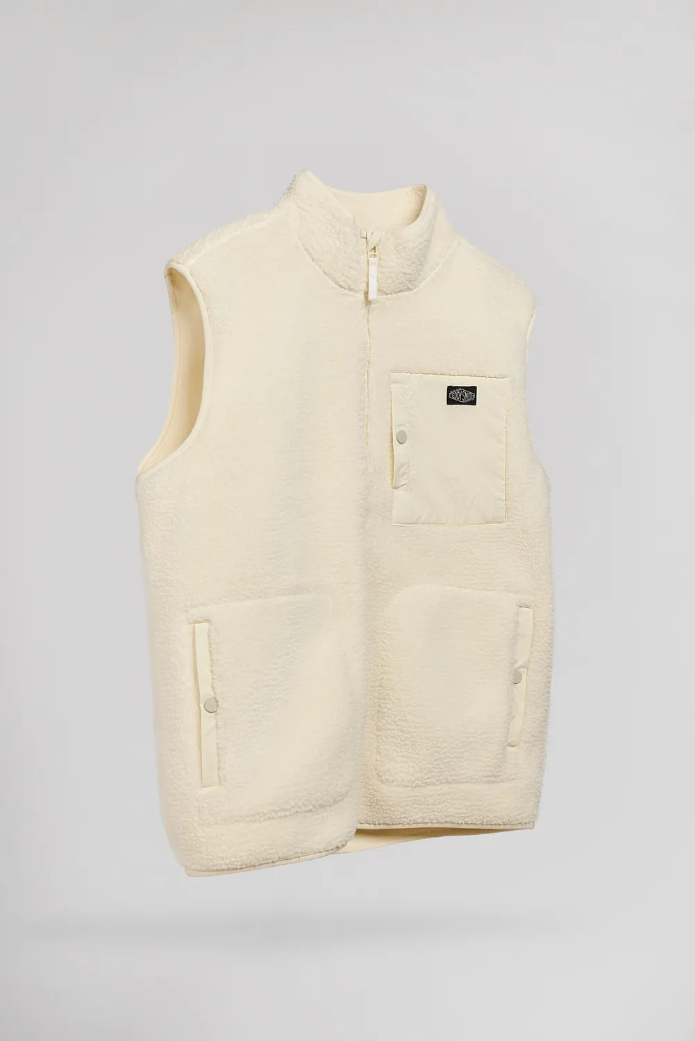 Teddy Smith B-Field gilet avorio uomo sherpa