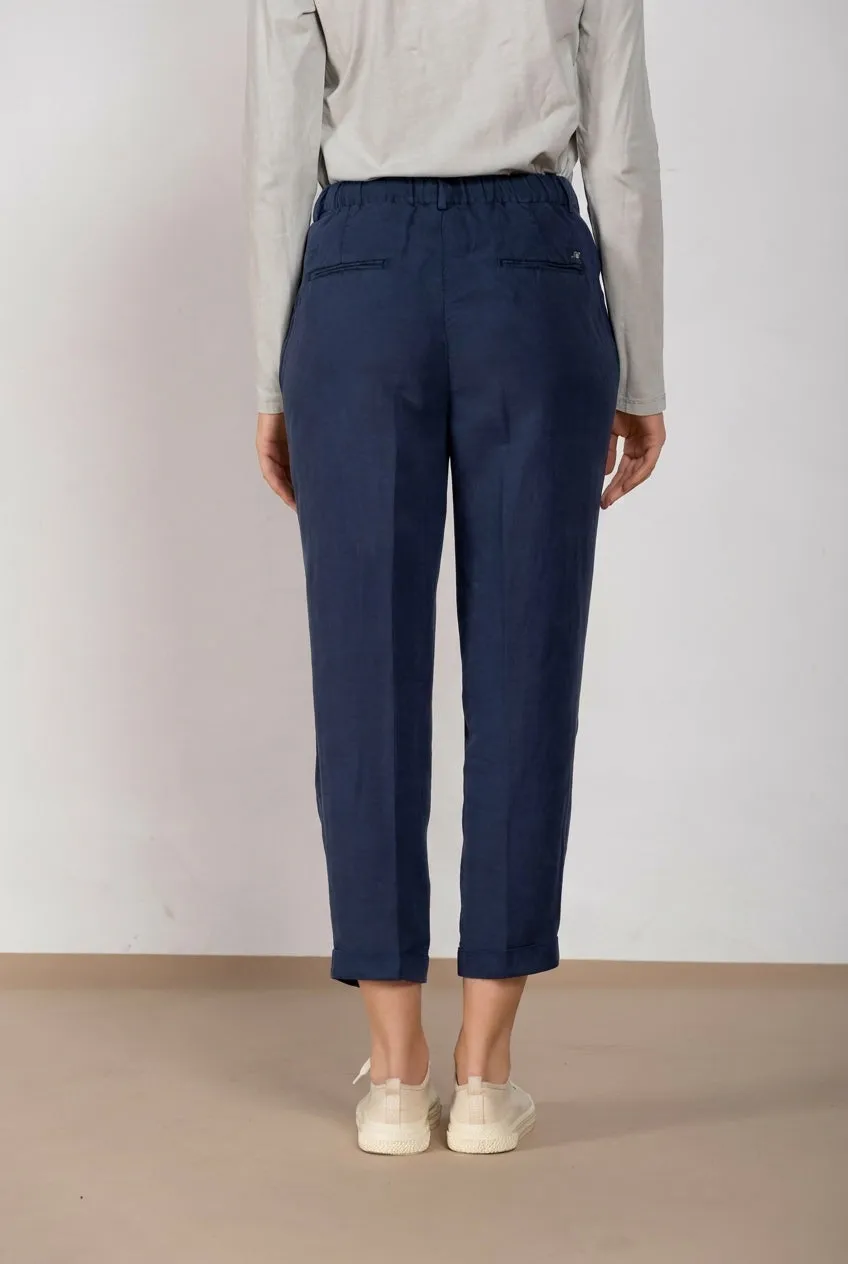 Mason's Linda Summer pantalone chino blu royal relaxed