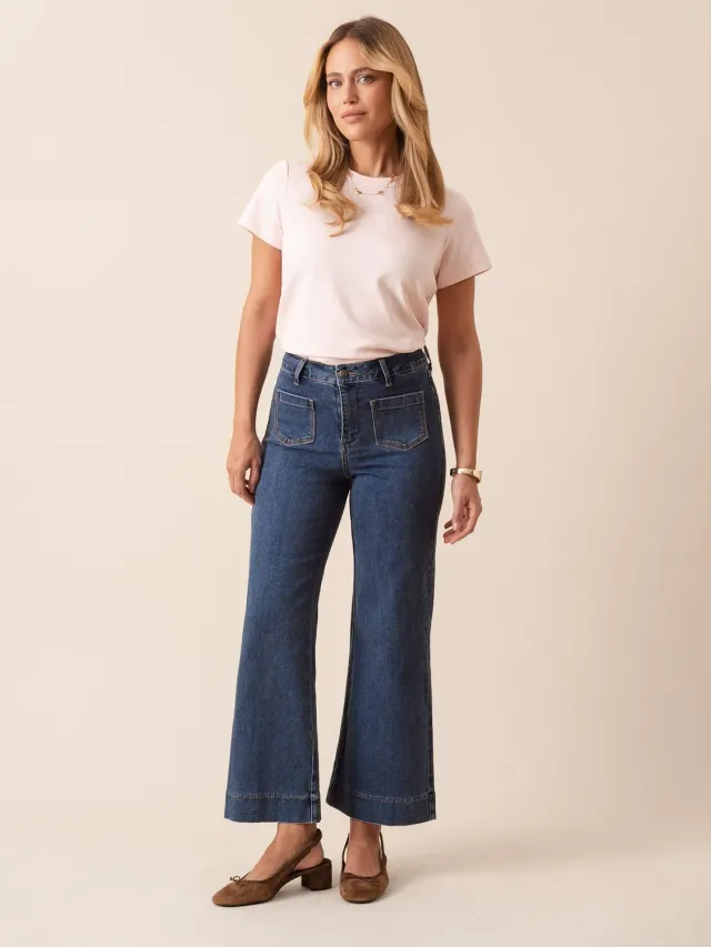 Oraije Gasparette jeans wide blu stone
