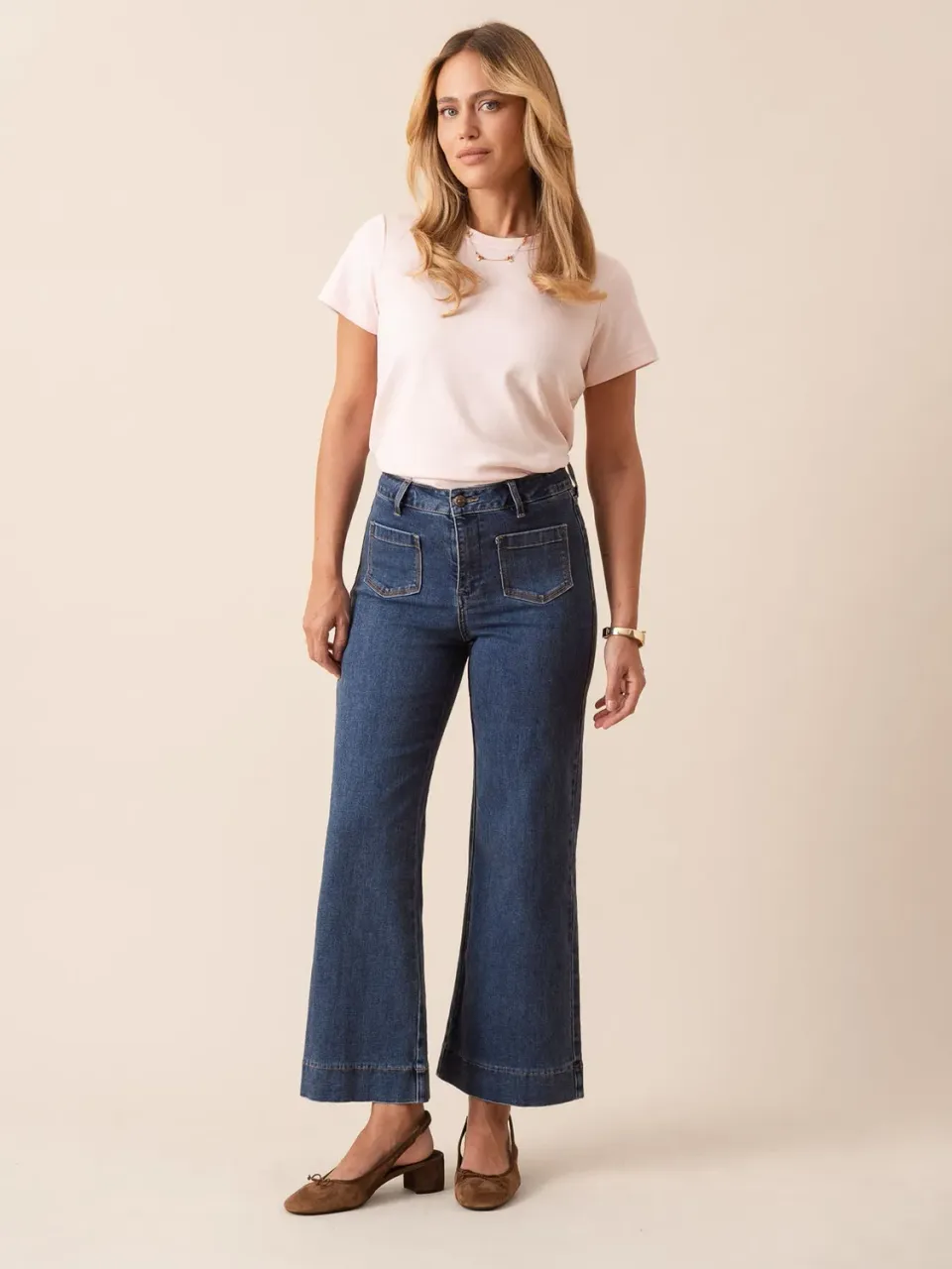 Oraije Gasparette jeans wide blu stone