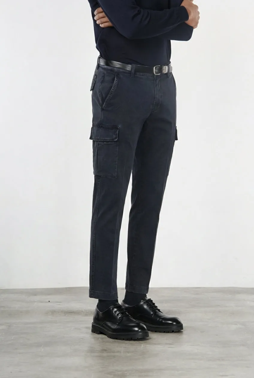 Mason's Chile pantalone cargo blu notte extra slim