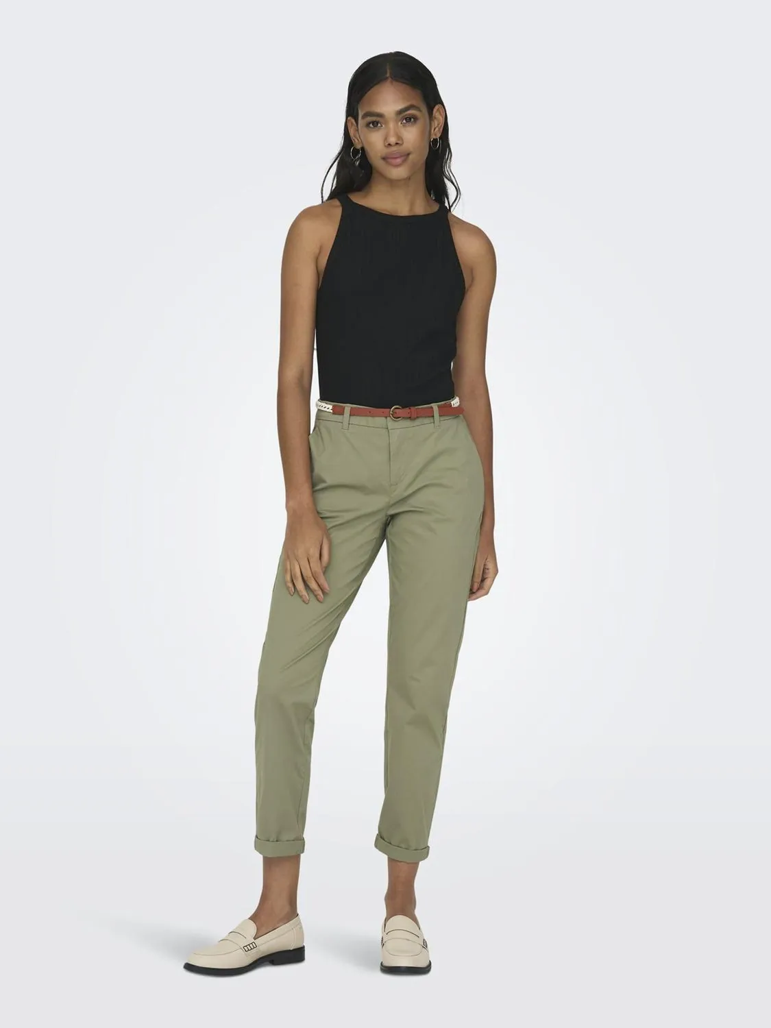 ONLY Onlbiana Regular Fit pantaloni chino donna humus