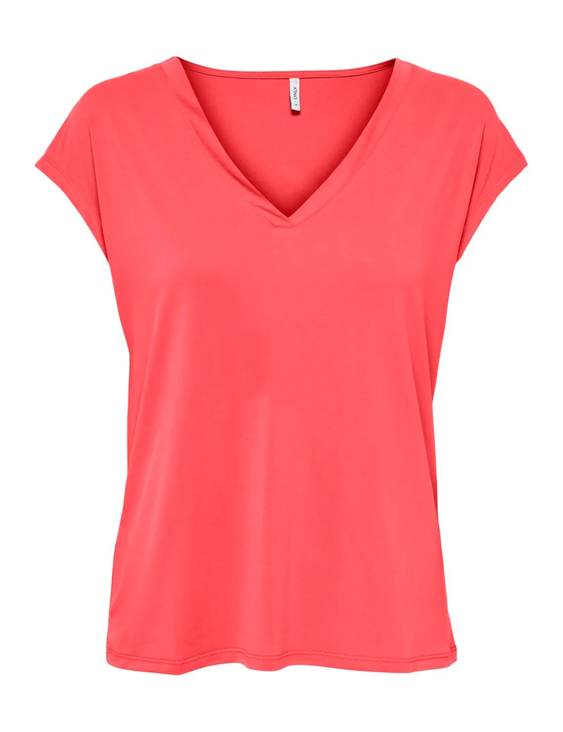 ONLY ONLFREE Life V-Neck T-shirt Sunlight scollo a V