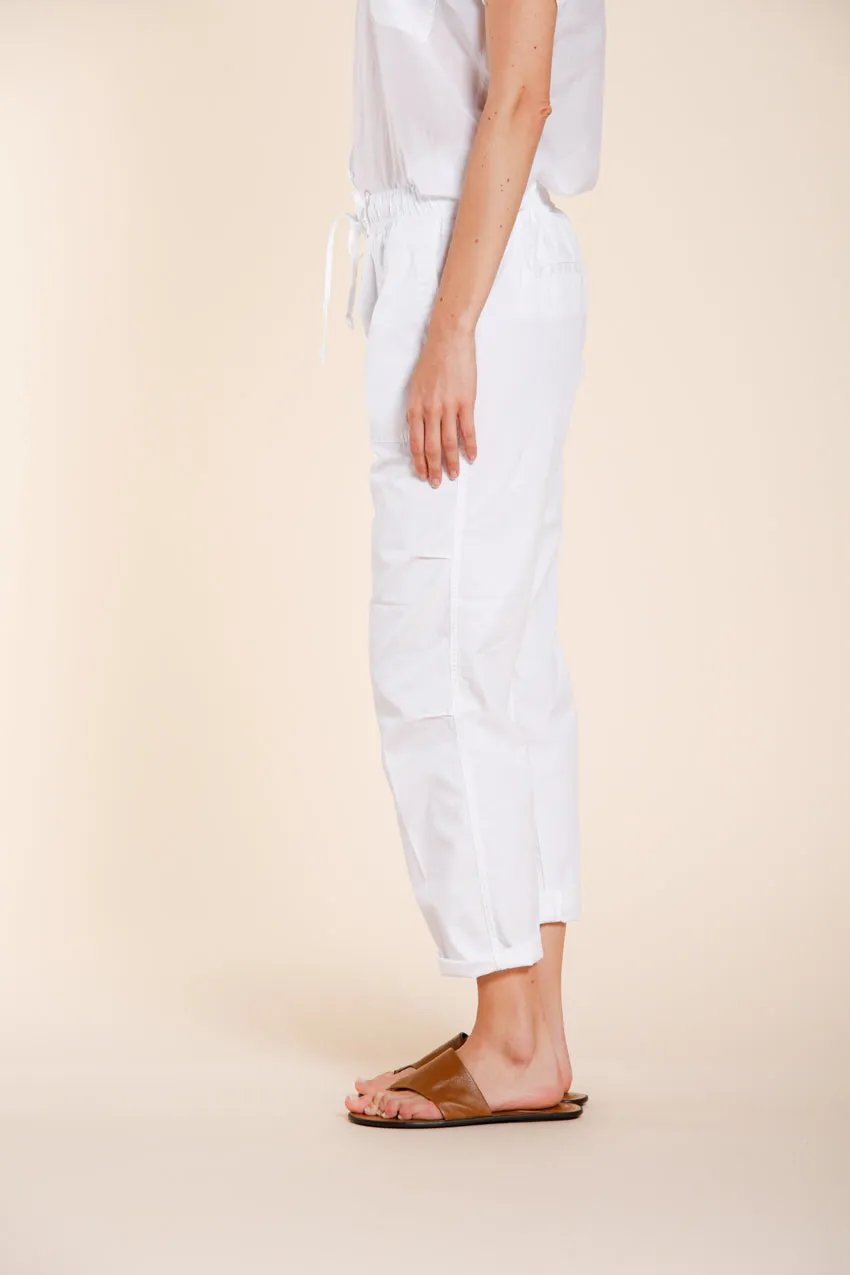 Mason's Fatique Jogger pantalone cargo bianco relaxed