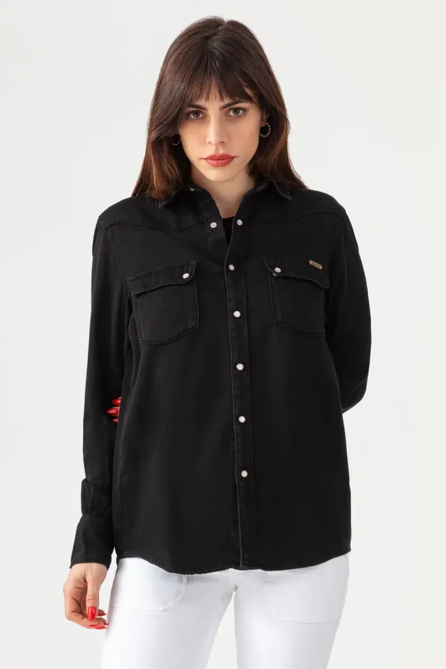 Acquaverde Clyde Black Stone camicia western
