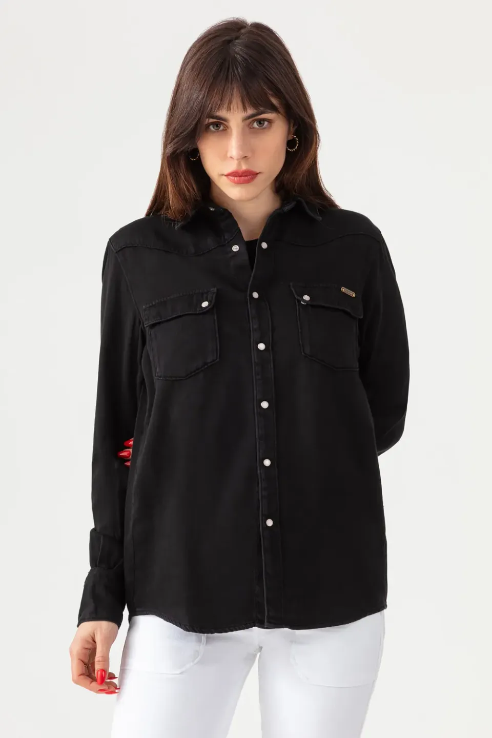 Acquaverde Clyde Black Stone camicia western