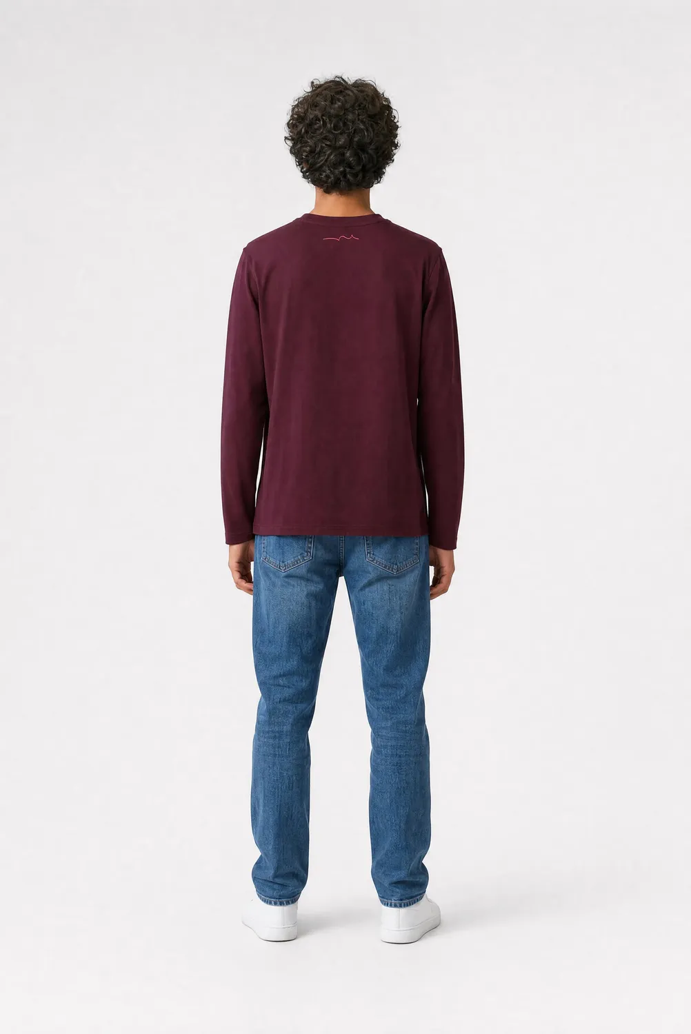 Teddy Smith T-Evan ML JR t-shirt maniche lunghe bordeaux cotone