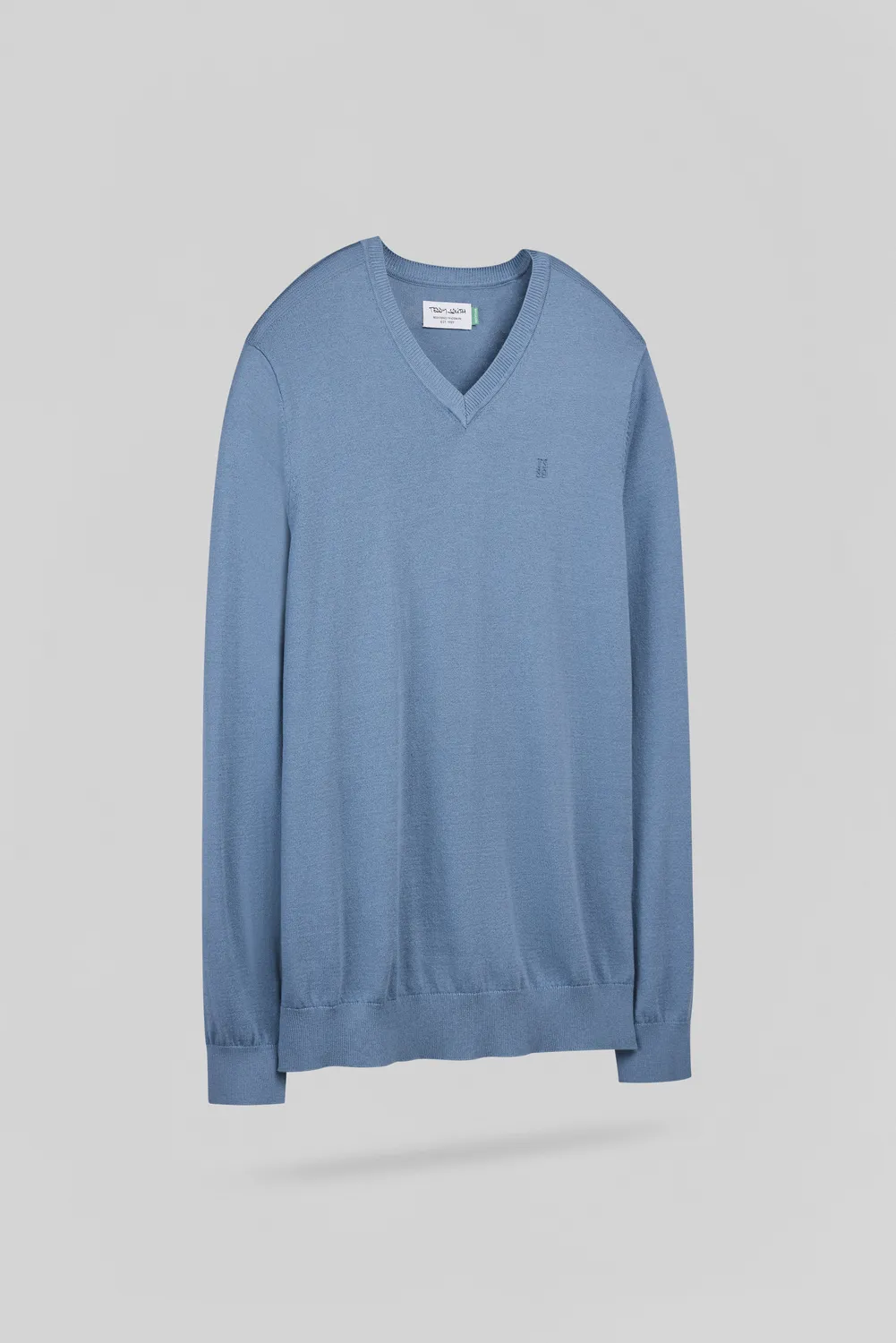 Teddy Smith P-Martin Pull uomo blu maglia fine scollo V