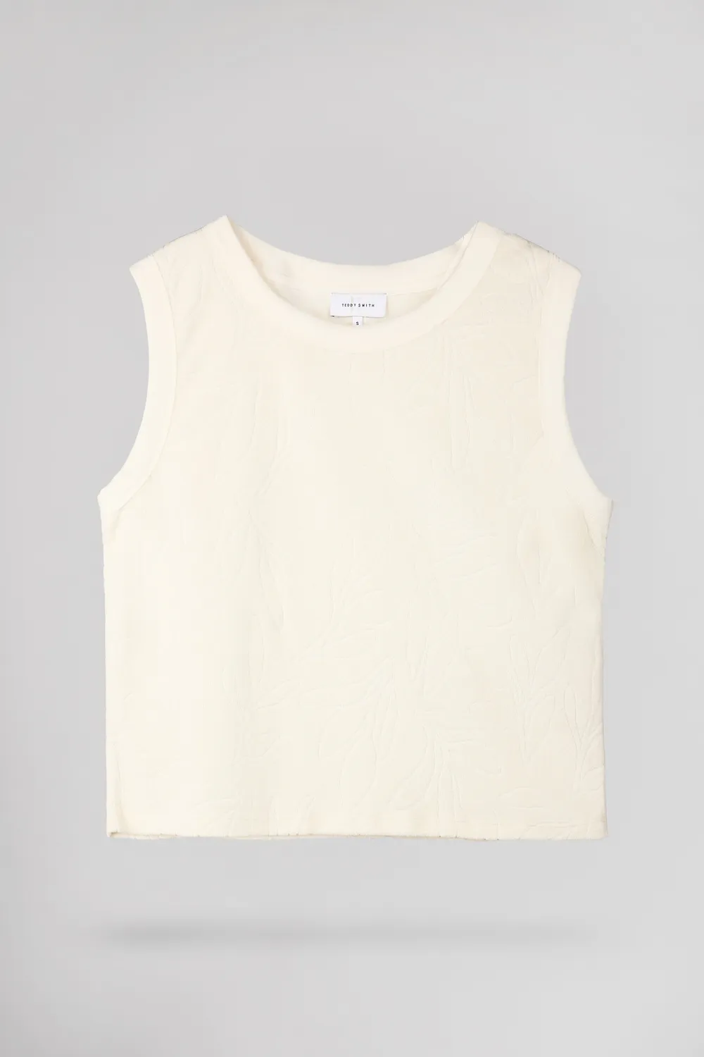 Teddy Smith T-Noisette Top Donna Bianco Jacquard