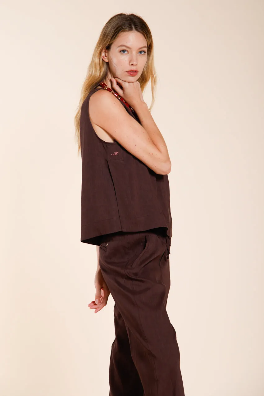 Mason's Nhabi camicia donna smanicata testa di moro