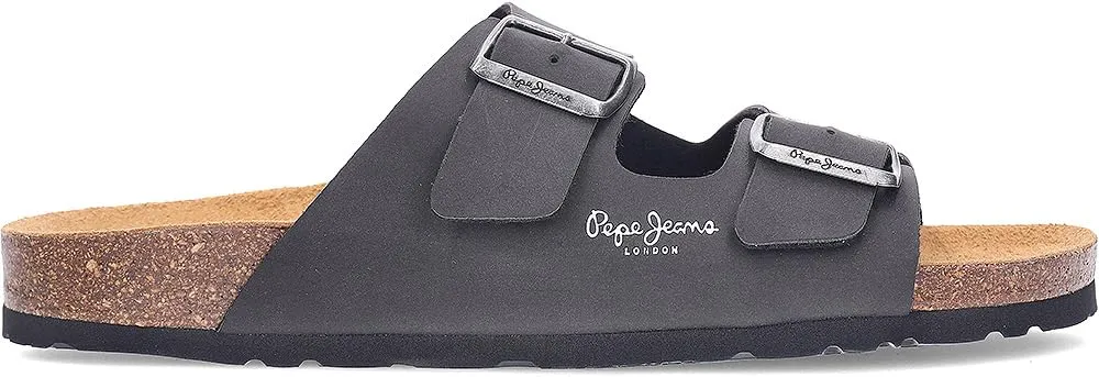 Pepe Jeans Bio Double Velour sandali uomo neri 43 EU sughero