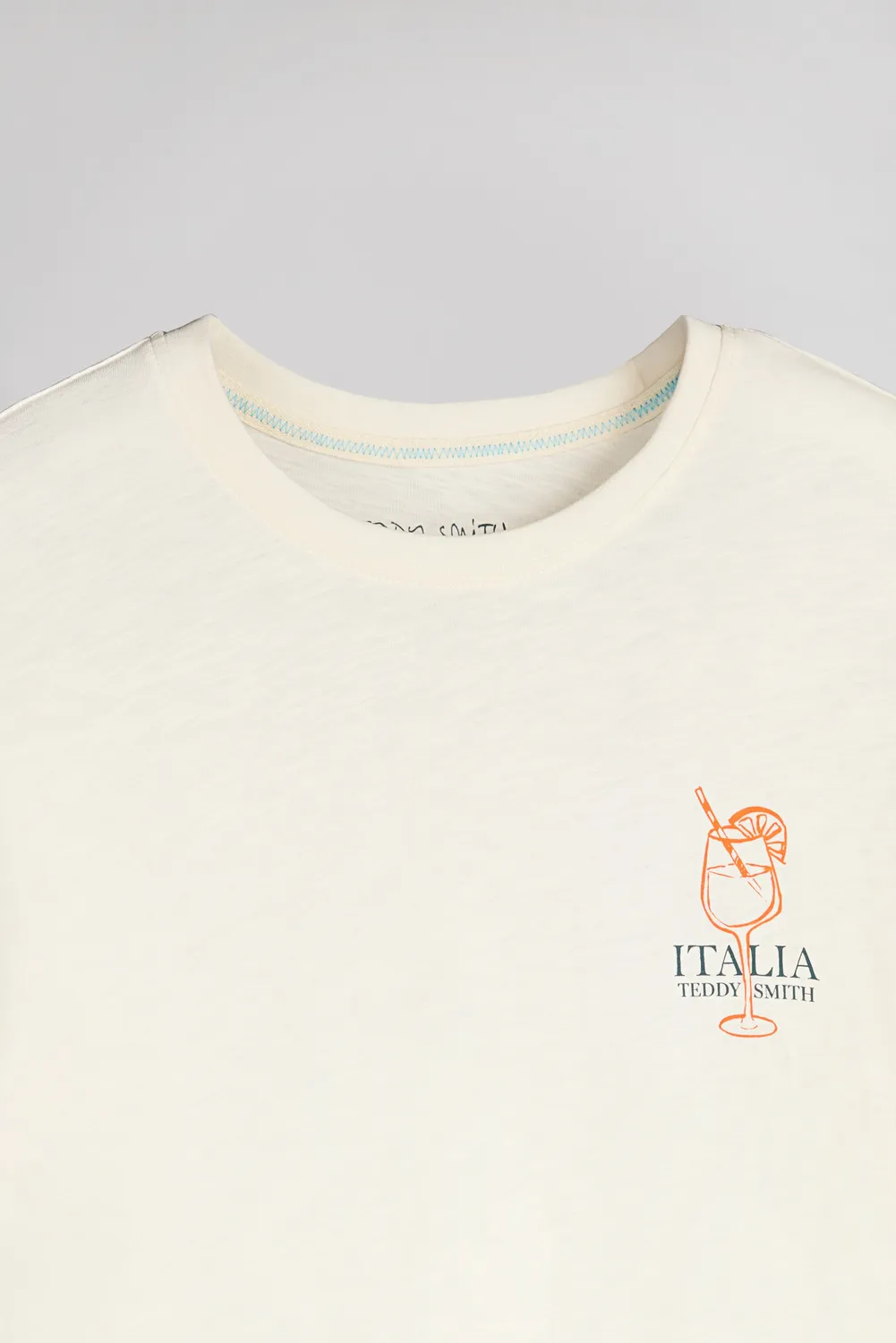 Teddy Smith T-Italio T-Shirt Uomo Bianca Stampa