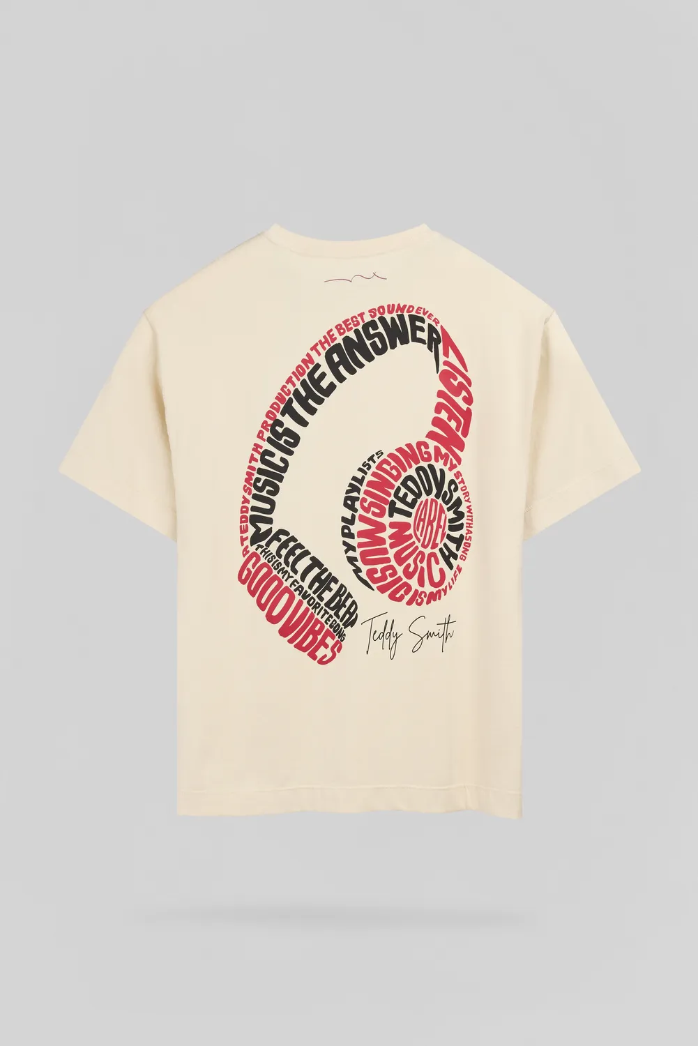 Teddy Smith T-Musik MC JR t-shirt bimbo crema 100% cotone