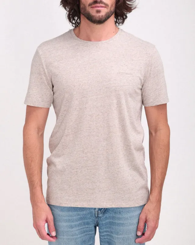Teddy Smith T-Nark T-Shirt Uomo Beige Chine Cotone