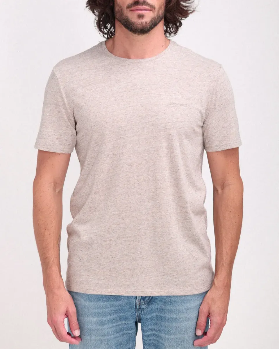 Teddy Smith T-Nark T-Shirt Uomo Beige Chine Cotone