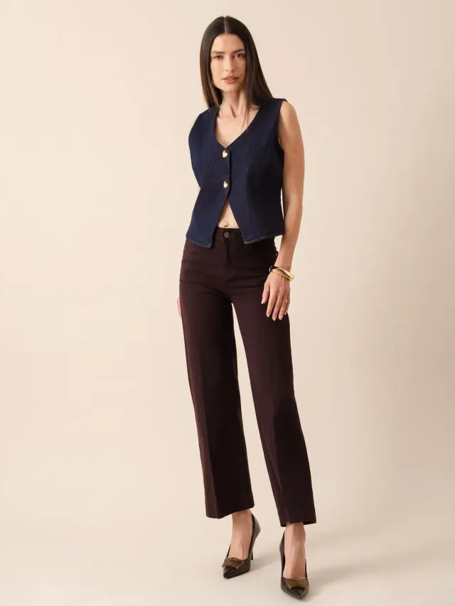 Oraije Vienna jeans wide melanzana regular