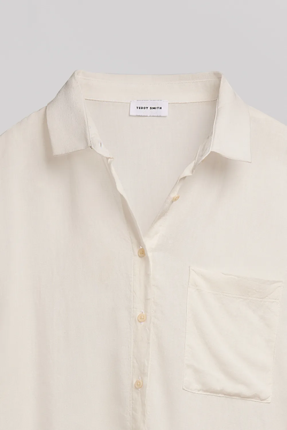 Teddy Smith C-Elia MC camicia donna middle white fluida