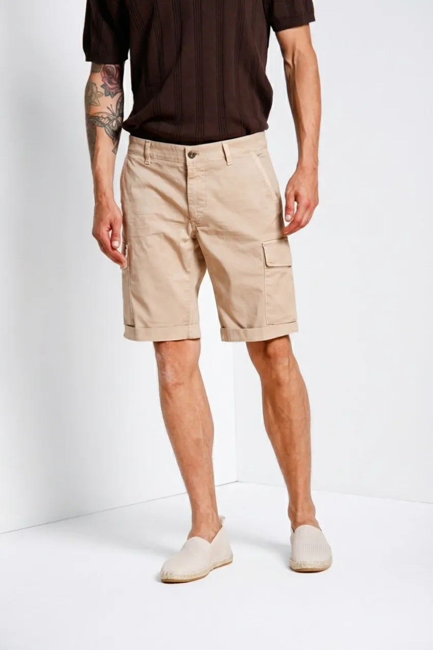 Mason's Chile bermuda cargo beige medio slim cotone