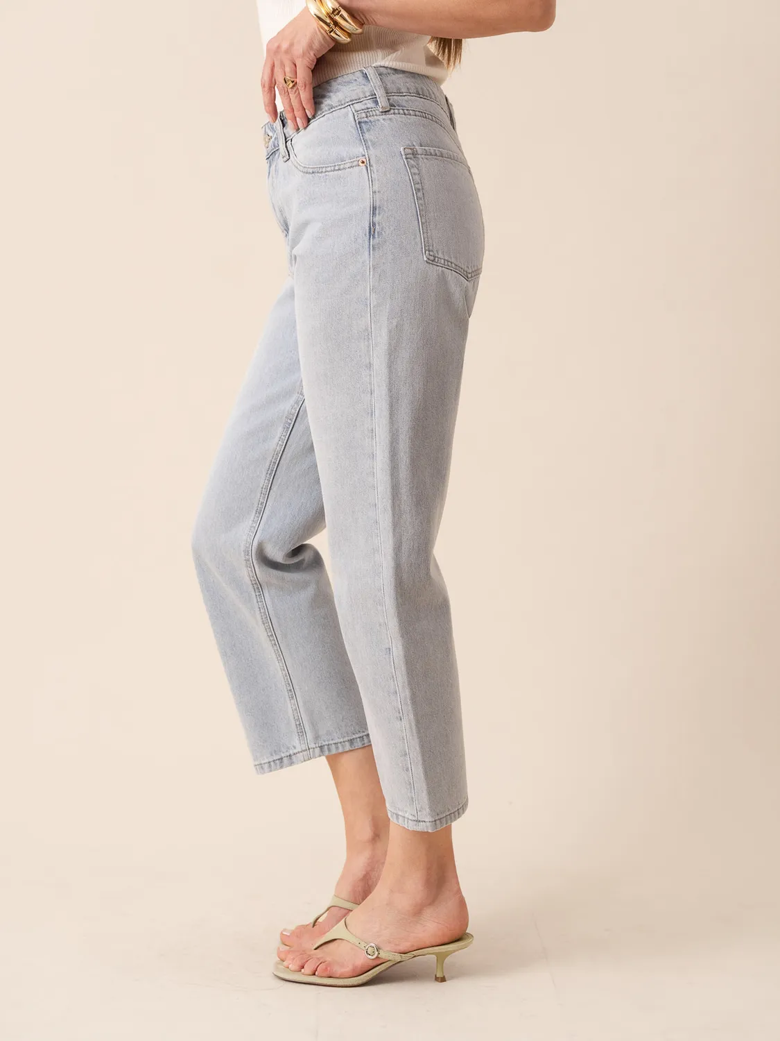 Oraije Boy jeans barrel blu chiaro
