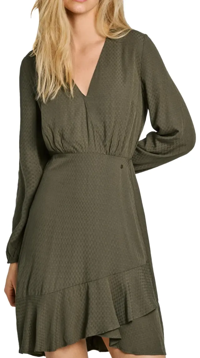 Pepe Jeans Kendall vestito donna blu corto scollo a V