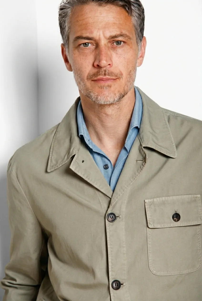 Mason's Work overshirt salvia canvas cotone