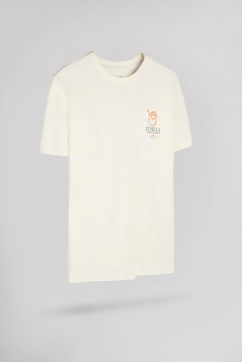 Teddy Smith T-Italio T-Shirt Uomo Bianca Stampa