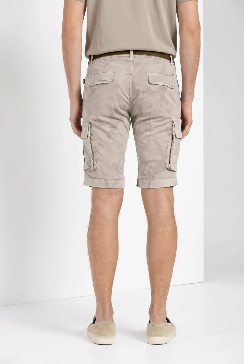 Mason's Chile bermuda cargo beige camouflage slim