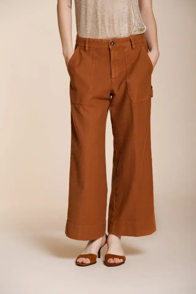 Mason's Dallas Wide cargo donna ruggine straight fit