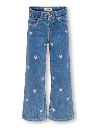 ONLY Kids Kmgjuicy jeans larghi bimba 92 ricamo cuore