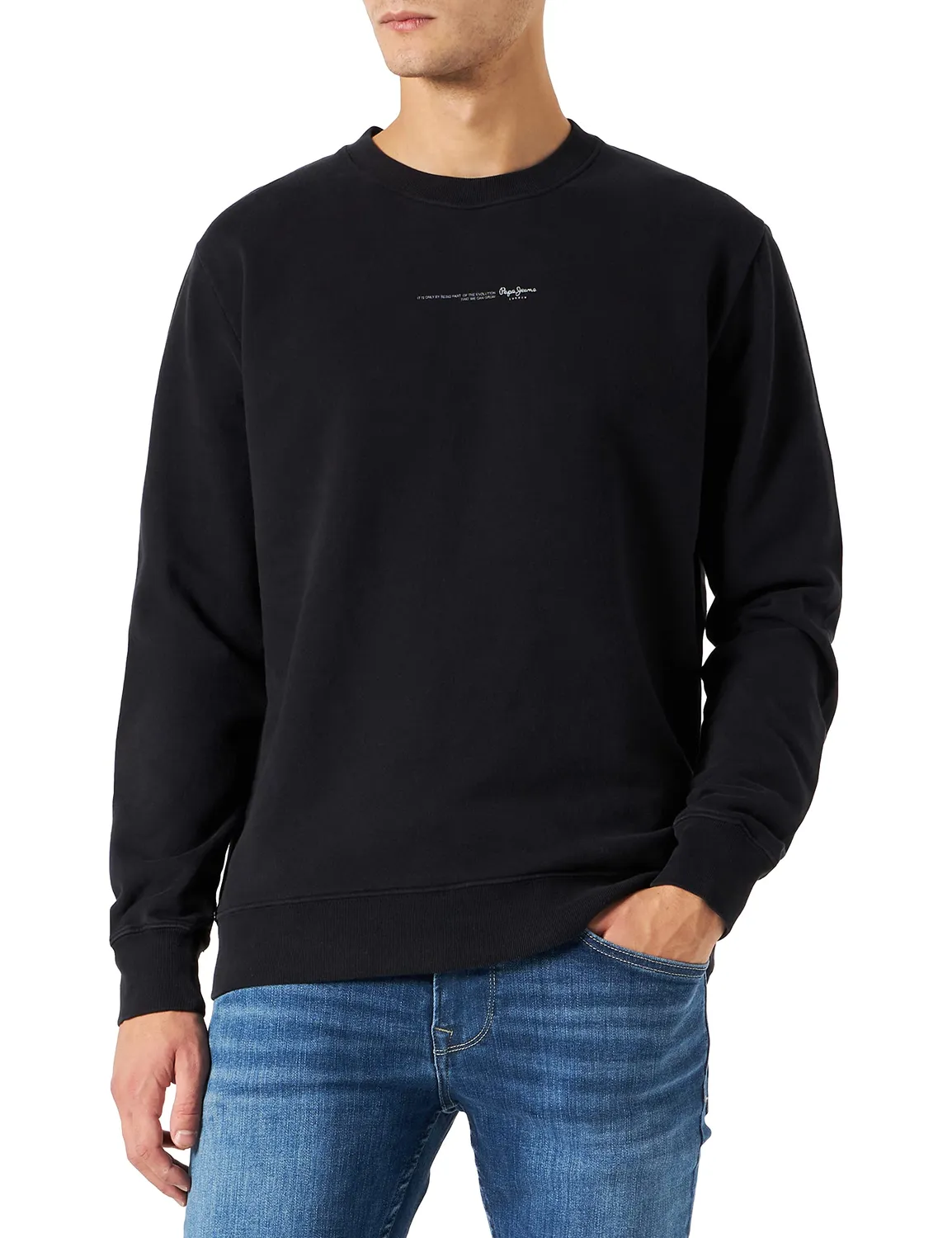 Pepe Jeans David Crew Felpa Uomo M Nera Cotone