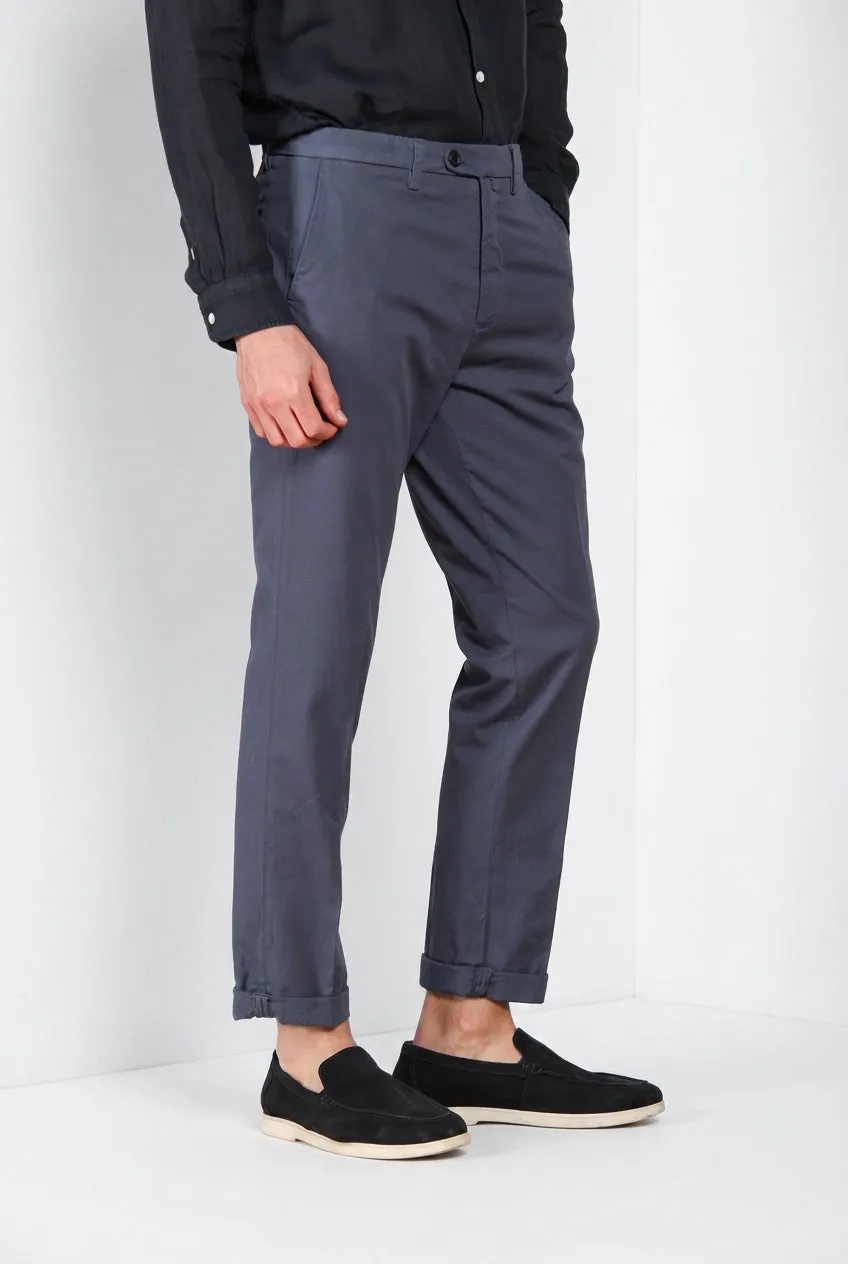 Mason's Boston pantalone chino uomo lino carta da zucchero relaxed