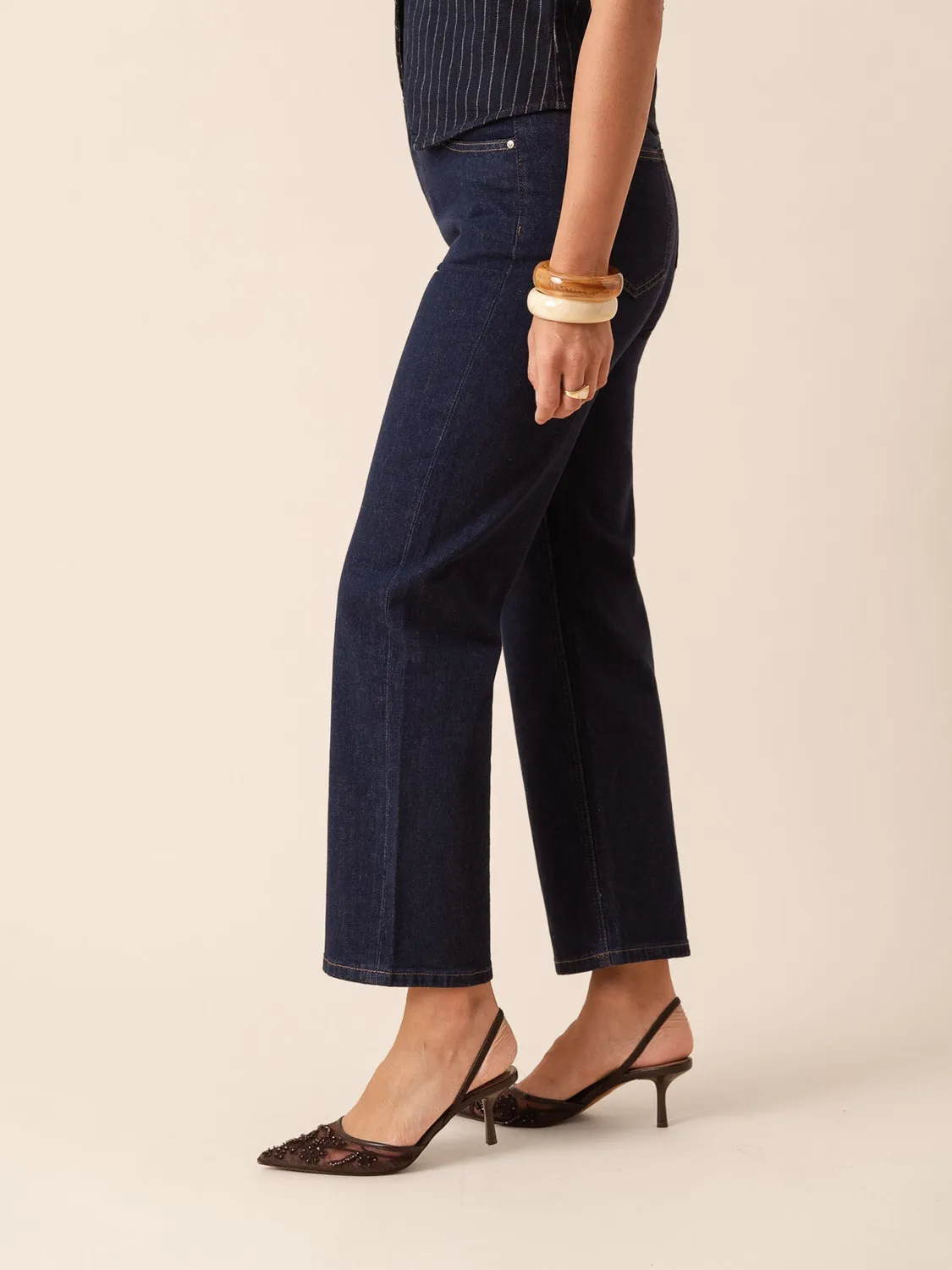 Oraije Solange jeans dritti straight brut