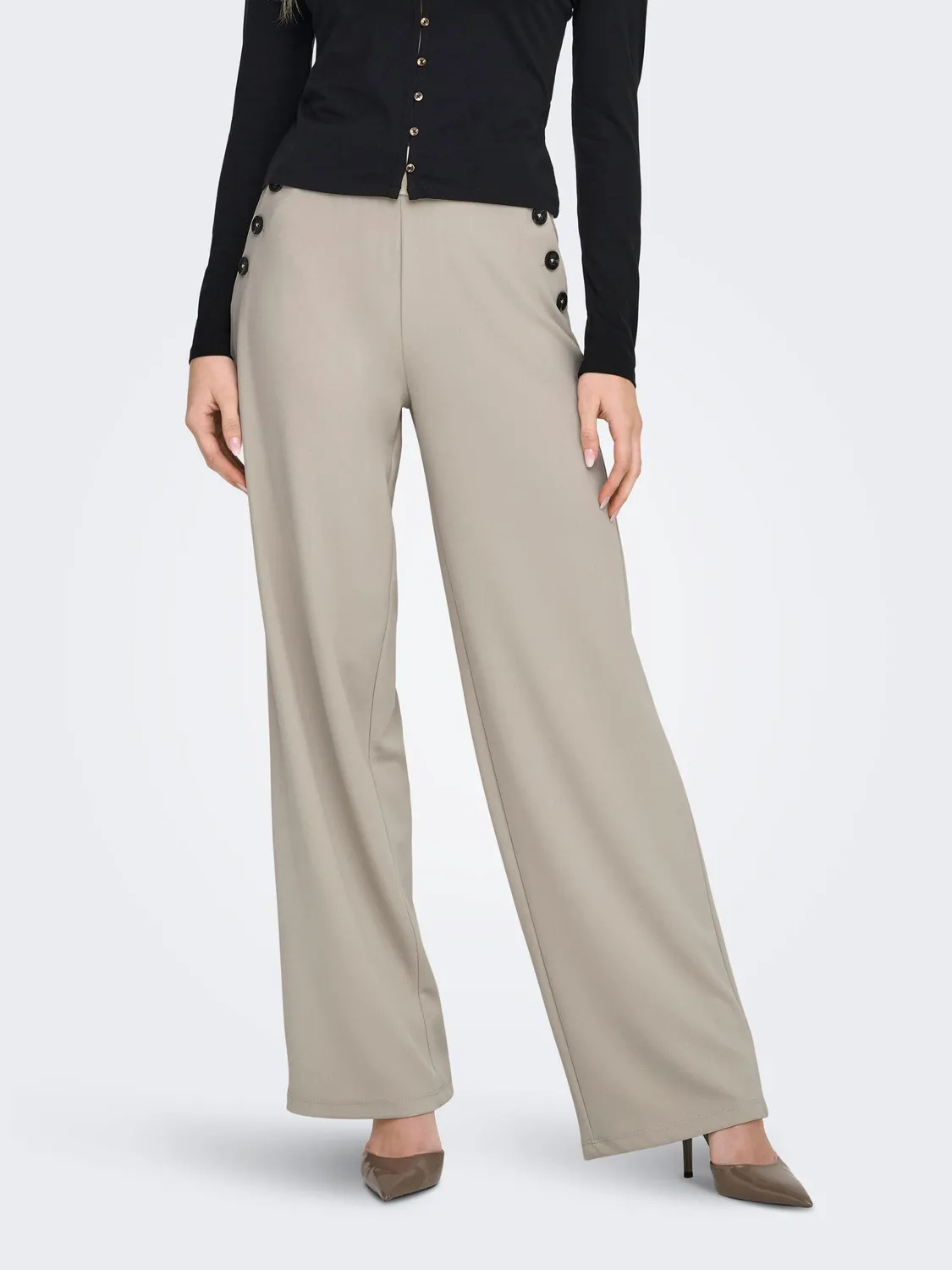 ONLY ONLRina Life Pantalone Jersey Bottoni
