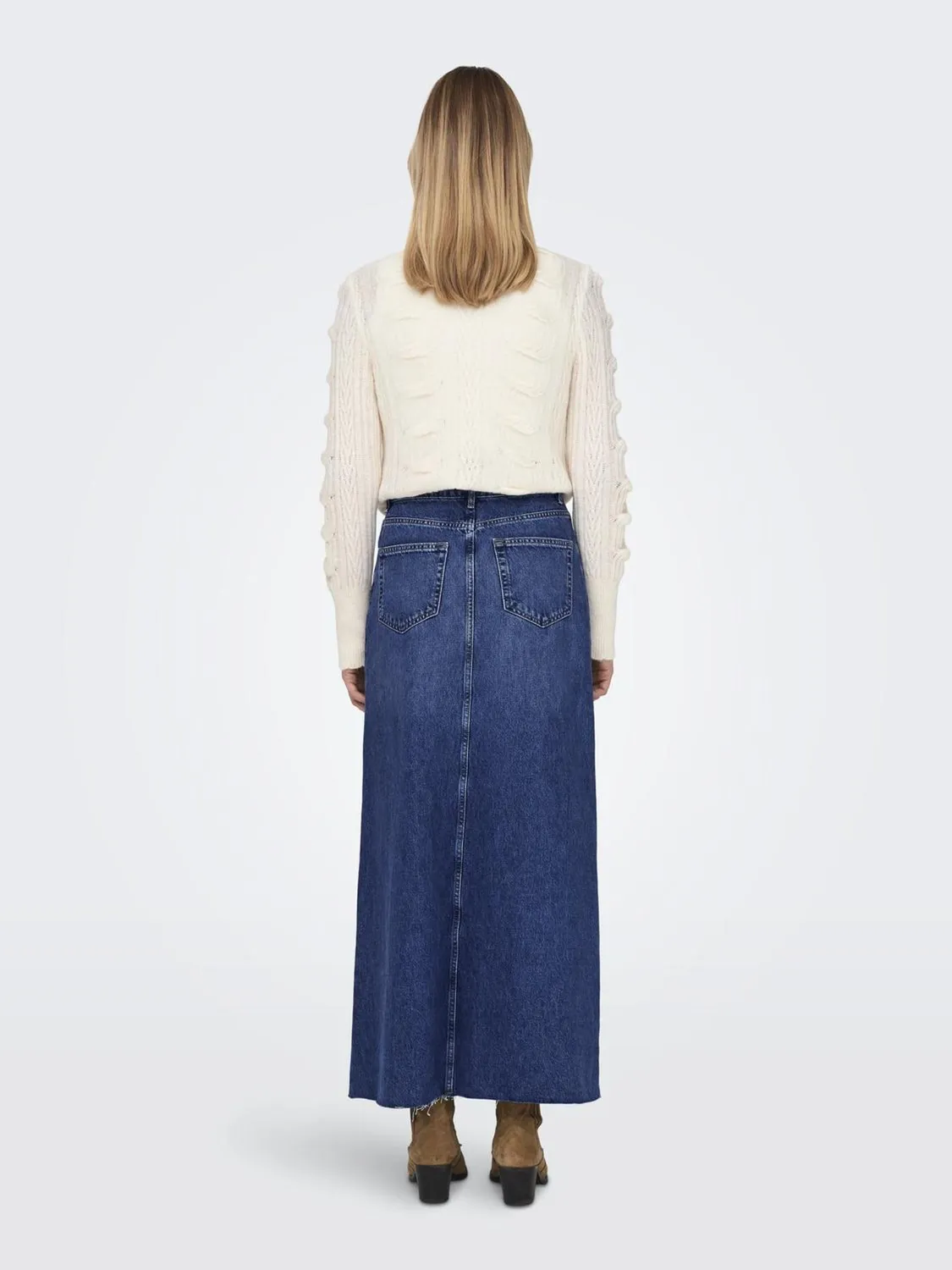 ONLY Onlmochi gonna jeans maxi vita alta M