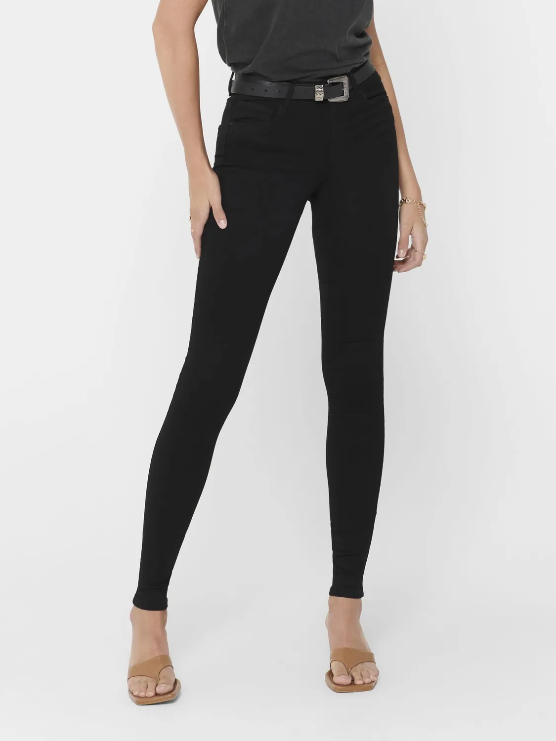 Only OnlRoyal Reg Jeans 101 skinny donna M/30L neri