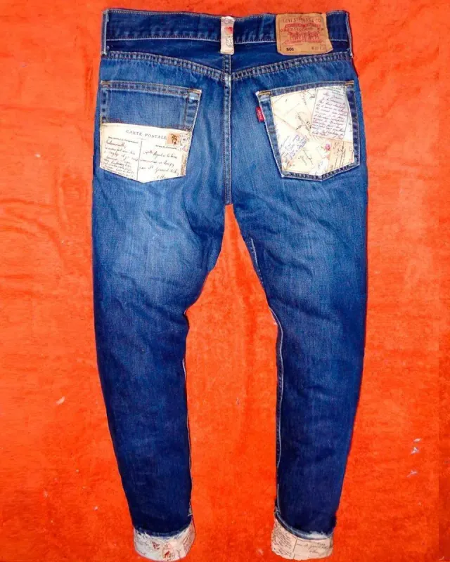 Never Say Never Lettere Vintage jeans personalizzati