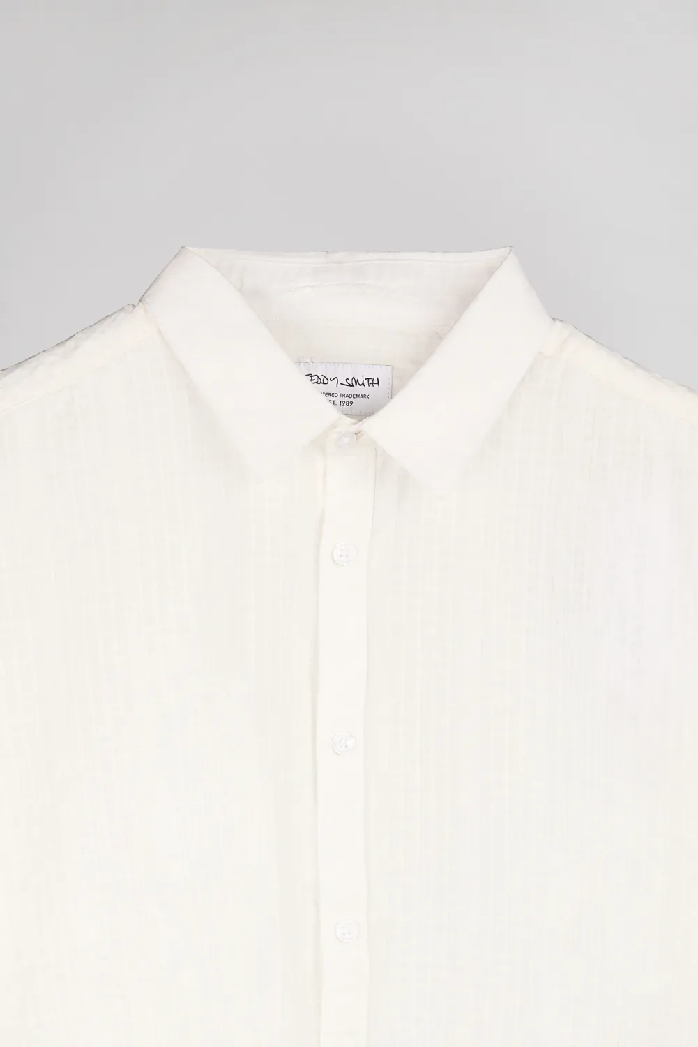 Teddy Smith Cut 2 MC camicia slim middle white uomo